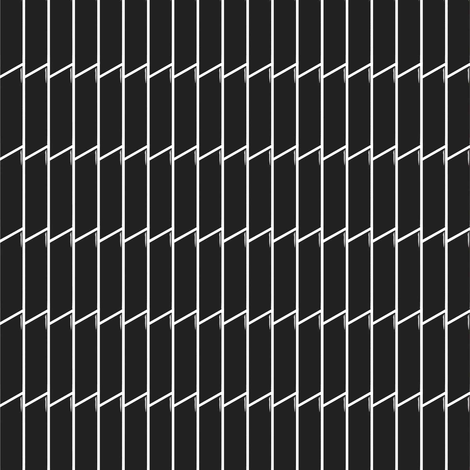 Chevron | 2" x 7" Droit | Noir