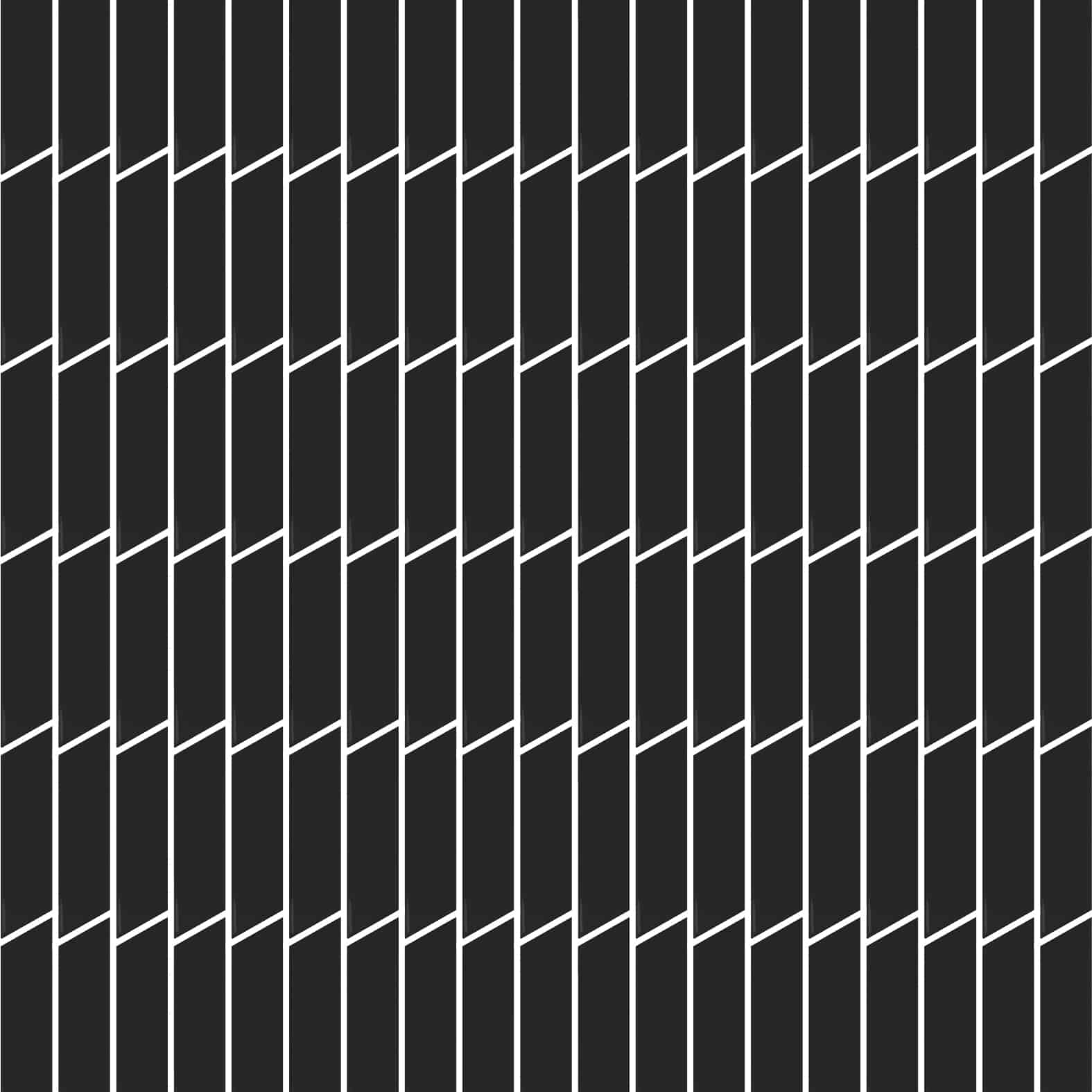 Chevron | 2" x 7" Droit | Noir