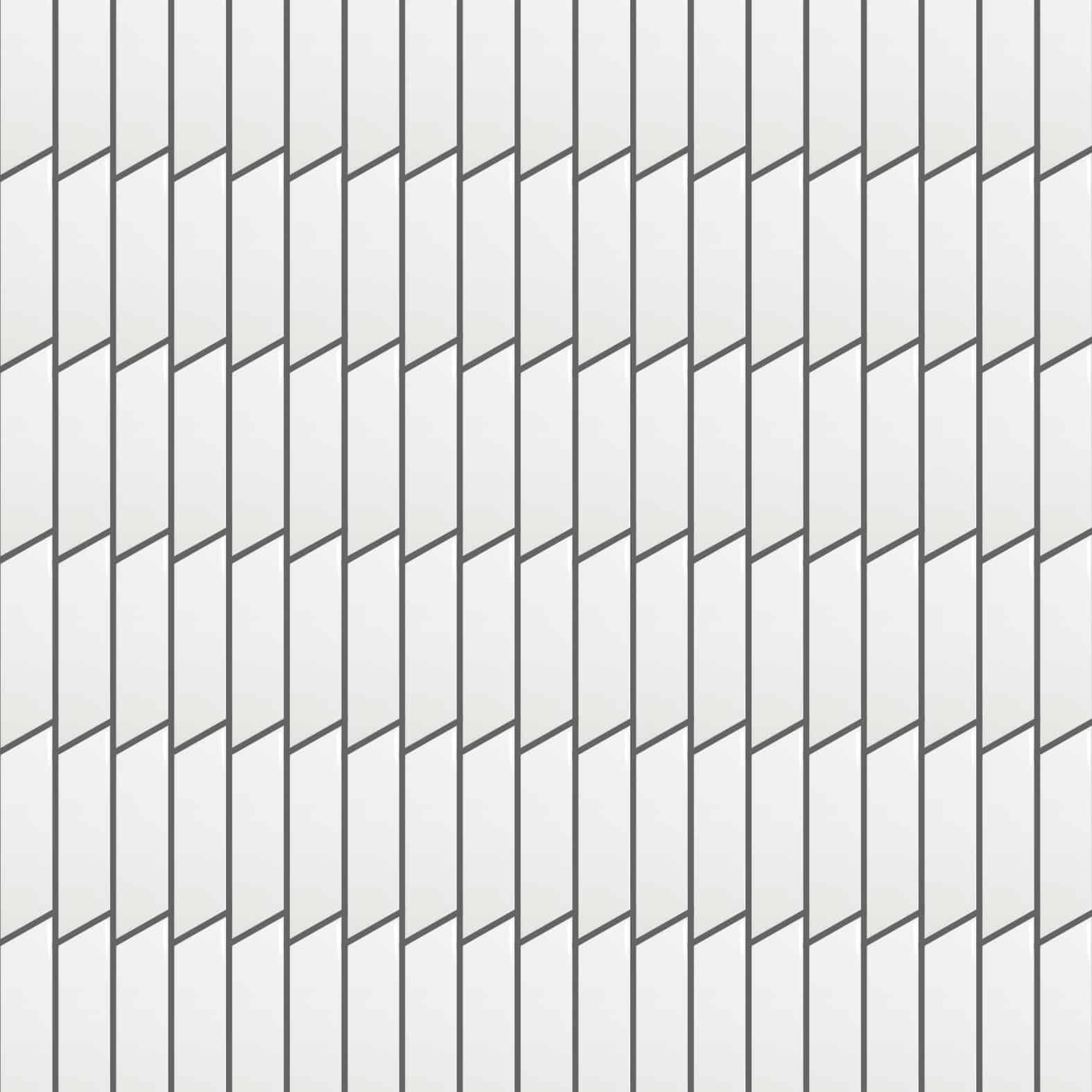 Chevron | 2" x 7" Droit | Blanc