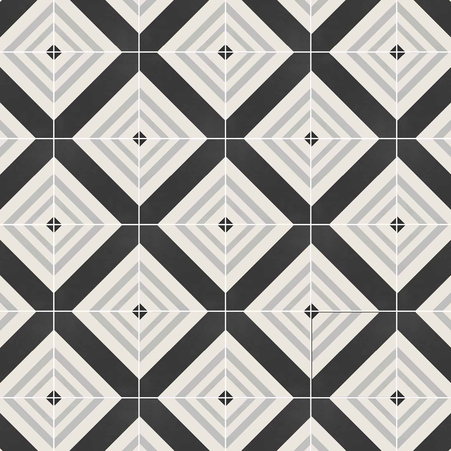 Deco Anthology | 8" x 8" | Geo B B&W