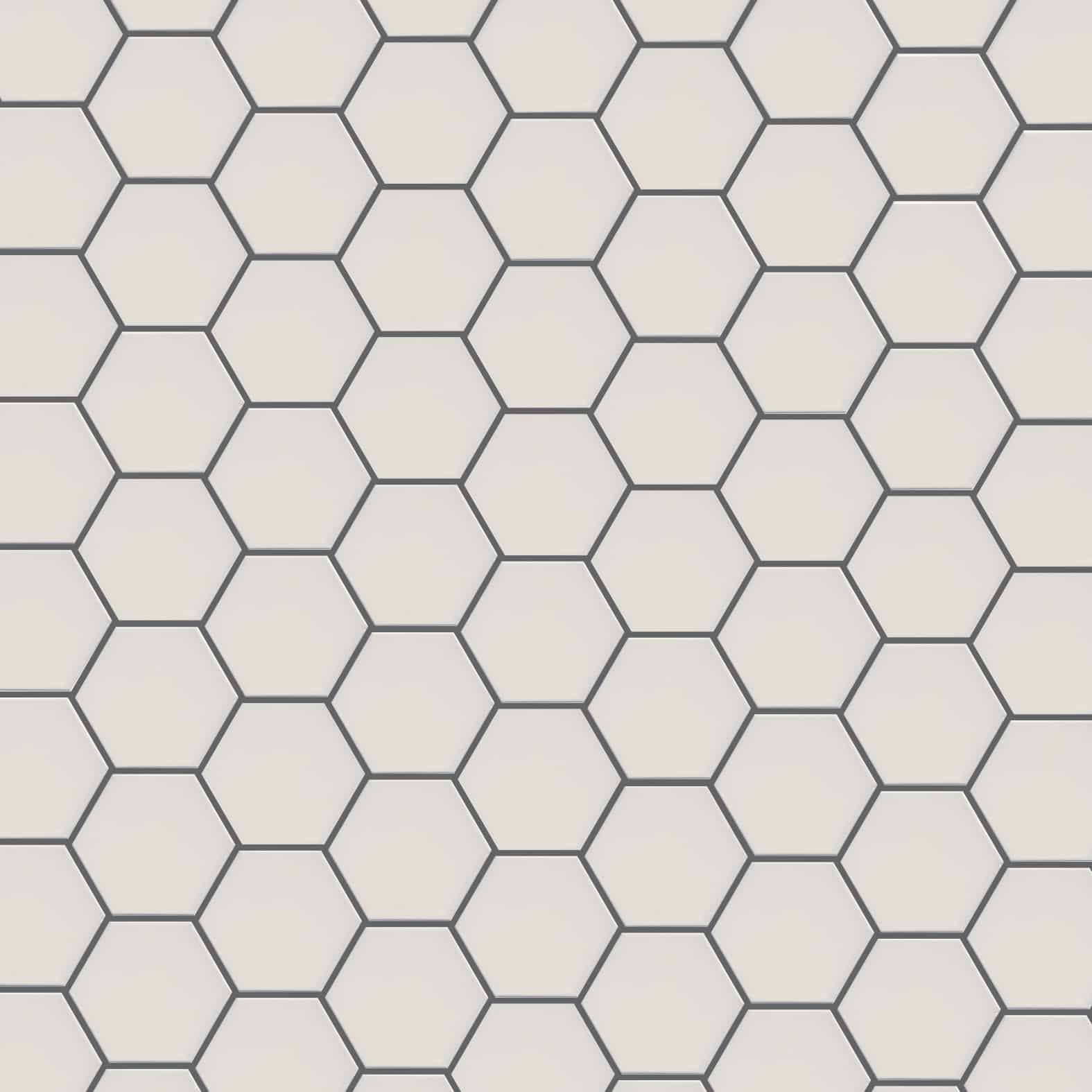 Twist | 6" x 7" Hex | White
