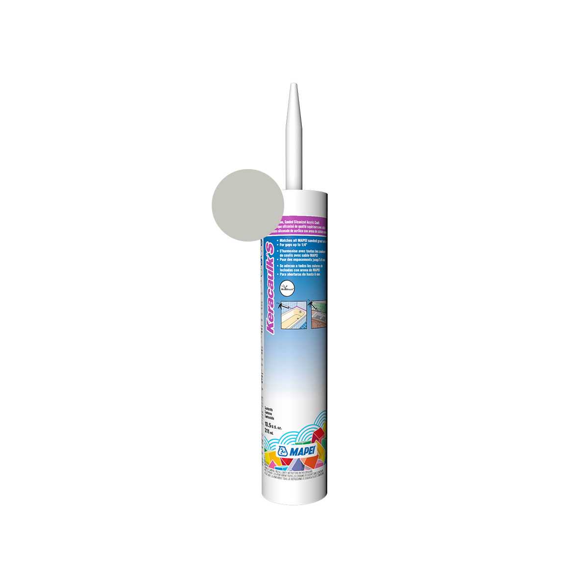Mapei - Keracaulk S - Scellant acrylique siliconisé avec sable - #5227 Mûr de Château 311 mL main image 1