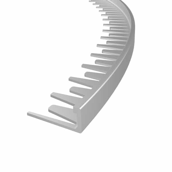 Diaplas flexible en forme de « L » | Anodisé satiné 222 | 8 mm