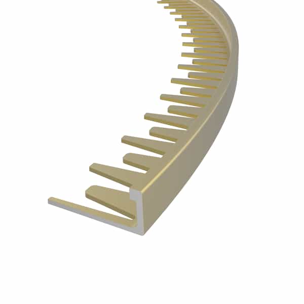 Diaplas flexible en forme de « L » | Anodisé laiton satiné 333 | 8 mm