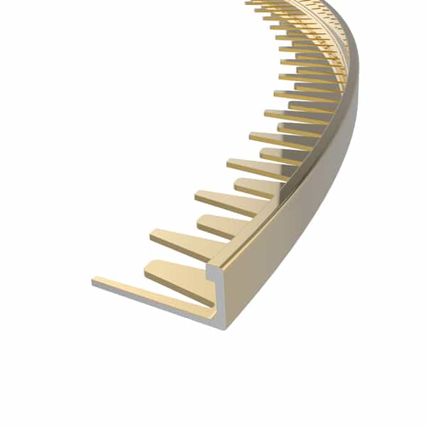 Diaplas flexible en forme de « L » | Anodisé laiton brillant 444 | 8 mm