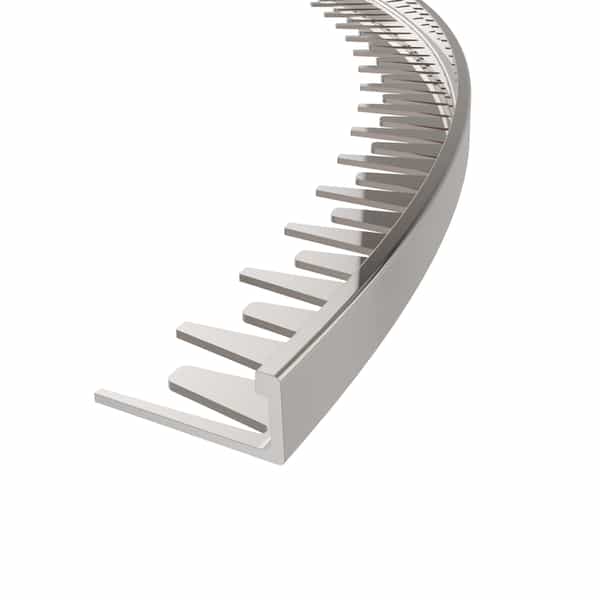Diaplas flexible en forme de « L » | Anodisé nickel brillant 888 | 8 mm