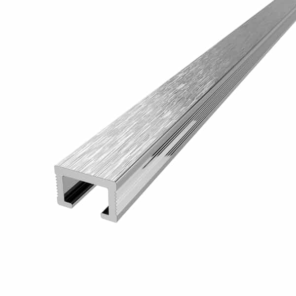 Diaplas listello décoratif | Anodisé brossé brillant 223B | 15 mm