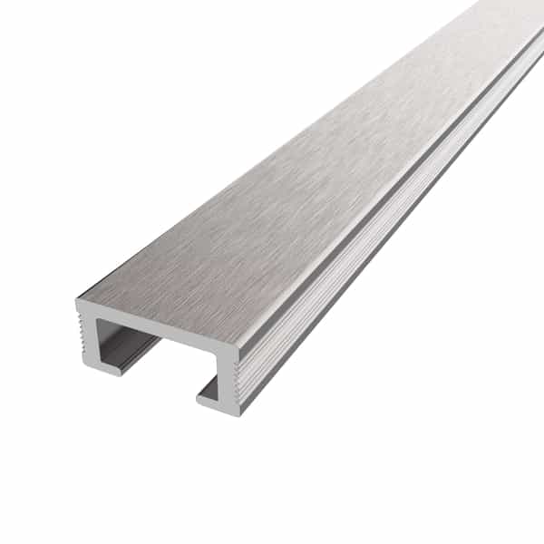 Diaplas listello décoratif | Brossé satiné anodisé nickel 850B | 19 mm