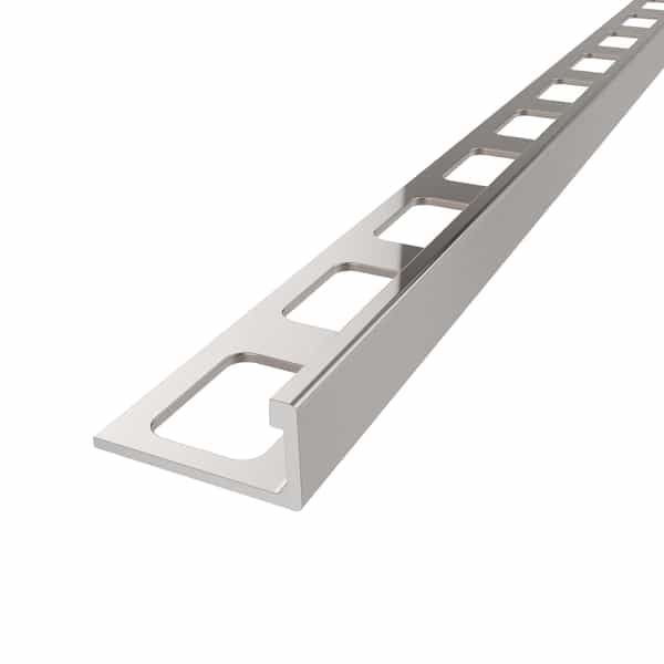 Diaplas régulier en forme de « L » | Anodisé nickel brillant 888 | 6 mm