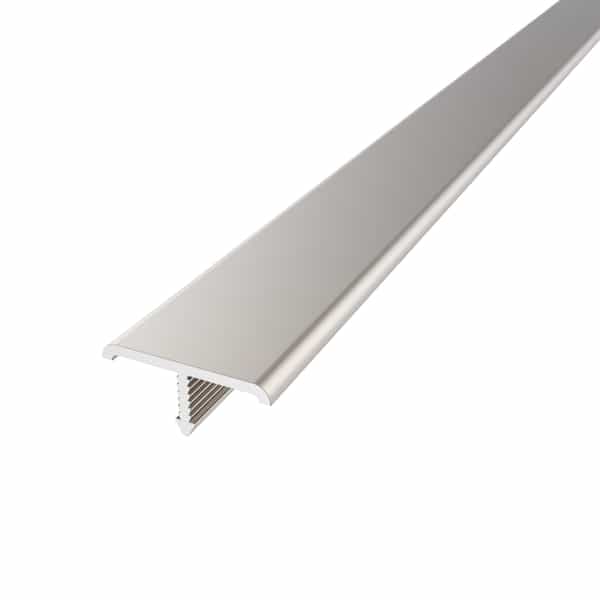 Diaplas transition en « T » pour vinyle | Anodisé nickel satiné 850 | 20 mm