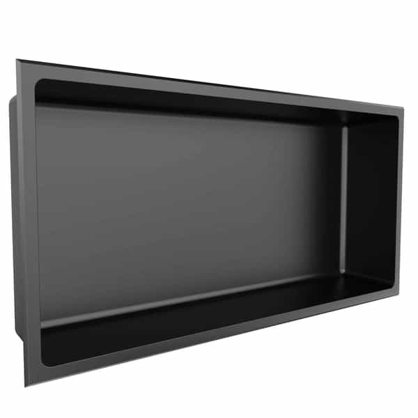 Niche NI1224 | Enduit de poudre noir | 12" x 24" x 4"