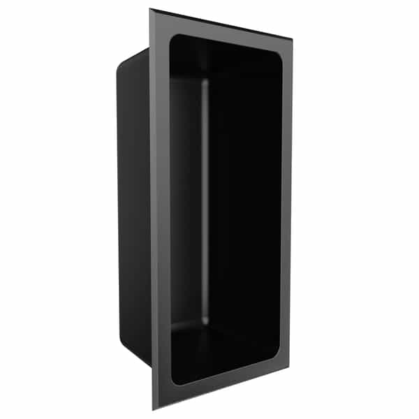 Niche NI126 | Enduit de poudre noir | 12" x 6" x 4"