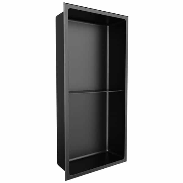 Niche NI2412T | Enduit de poudre noir | 24" x 12" x 4"