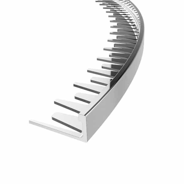 PROANGLE FLEX en forme de « L » | Argent Poli | 8 mm