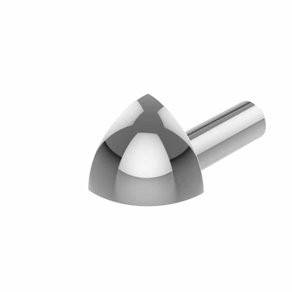 PROTRIM Coin extérieur quart de rond | Argent Poli | 10 mm