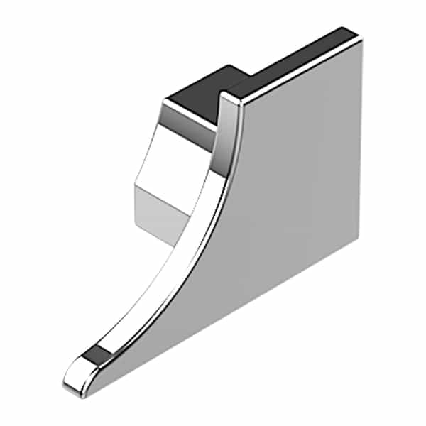 PROROUND Flush Cove-Shaped End Cap Left | Argent Brillant