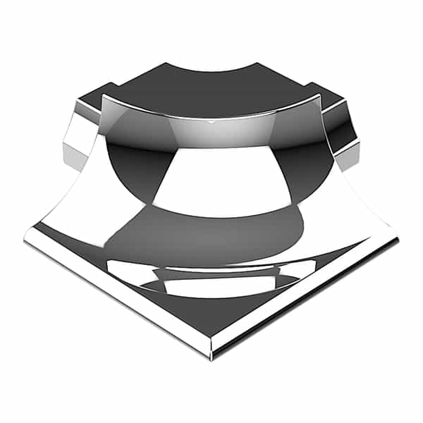 PROROUND Flush Cove-Shaped Outside Corner | Argent Brillant