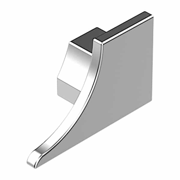PROROUND Flush Cove-Shaped End Cap Left | Argent Satiné