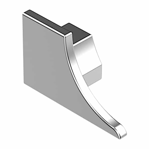 PROROUND Flush Cove-Shaped End Cap Right | Argent Satiné