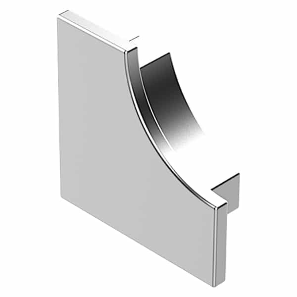 PROROUND Cove-Shaped WF End Cap | Argent Satiné