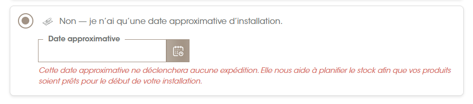 Option date approximative